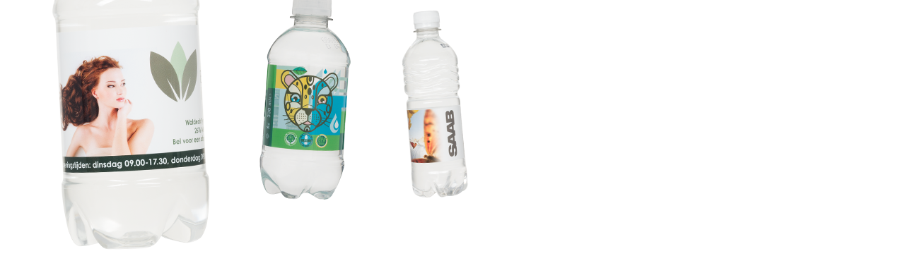 Flesjes bronwater bedrukken met eigen etiket en logo