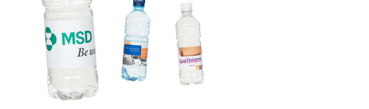 Waterflesjes met eigen label