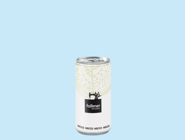Klein blikje Secco - Vino Frizzante met eigen etiket