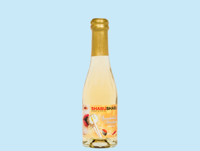 Flesje Secco Vino Frizzante met eigen etiket 20 cl. 2