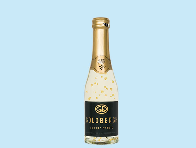 Flesje Secco Gold met eigen etiket 20 cl.